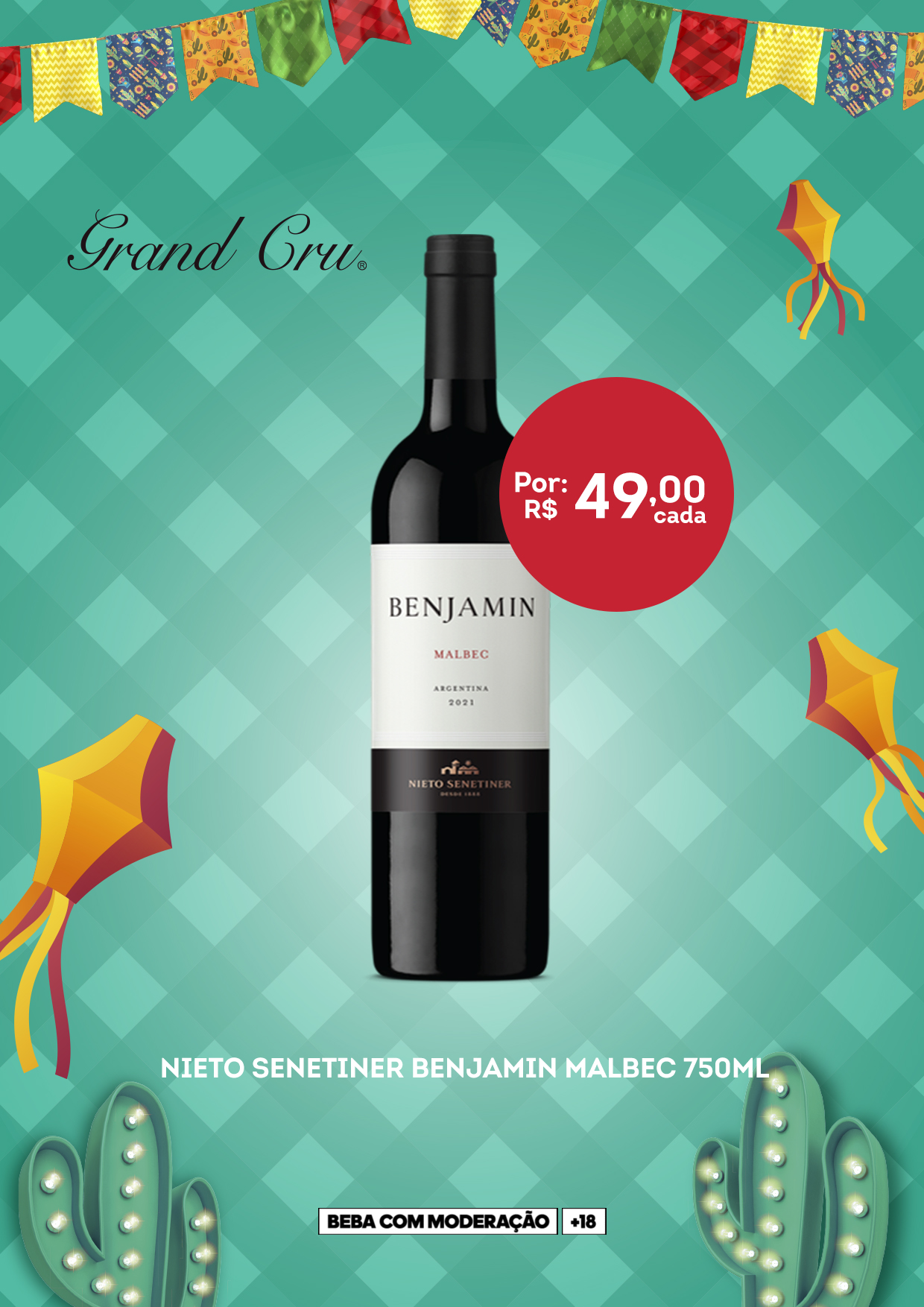 [CAMPANHA SÃO JOÃO] Senetiner Benjamin Malbec