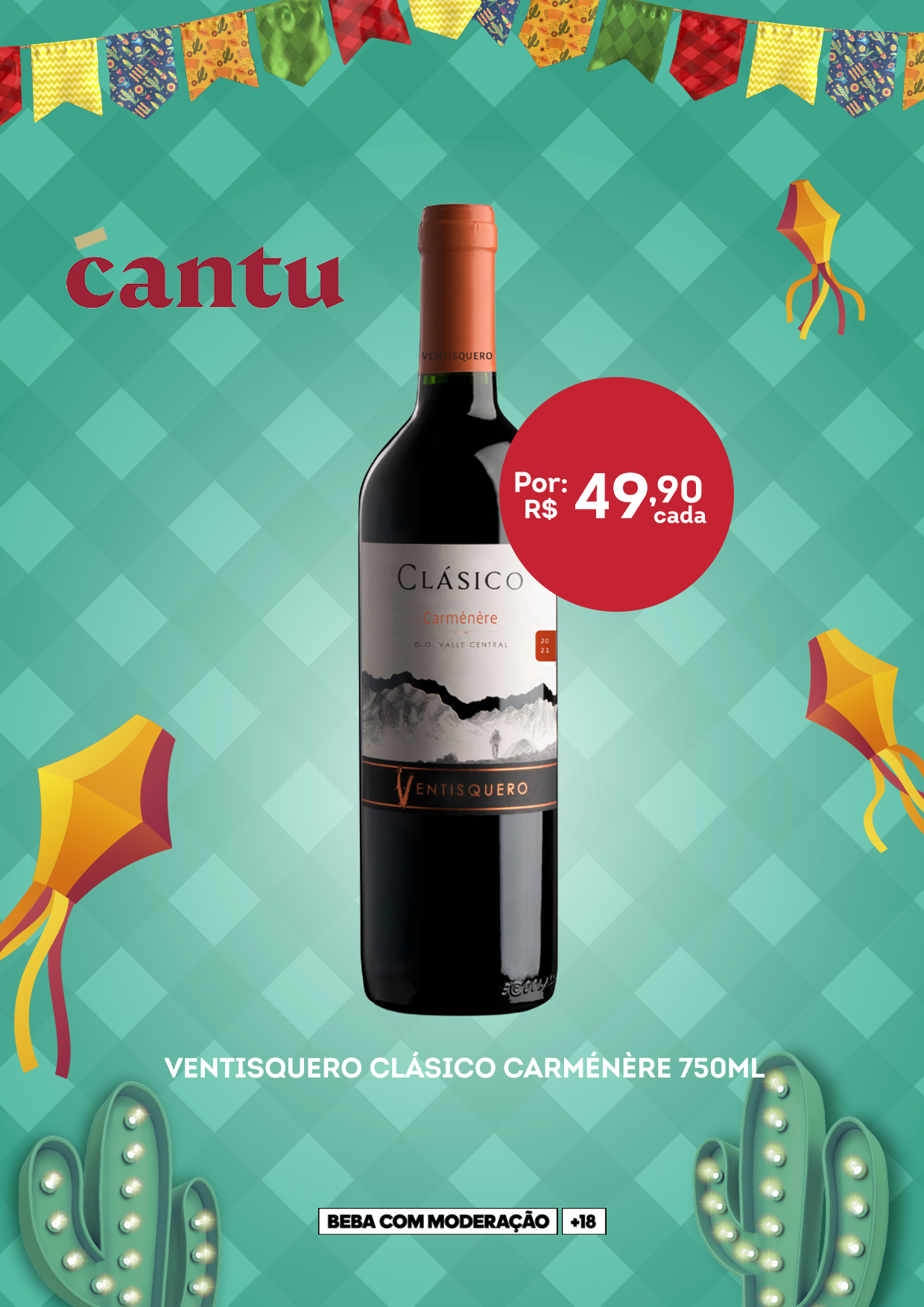 [CAMPANHA SÃO JOÃO]  Ventisquero Clásico Carménère