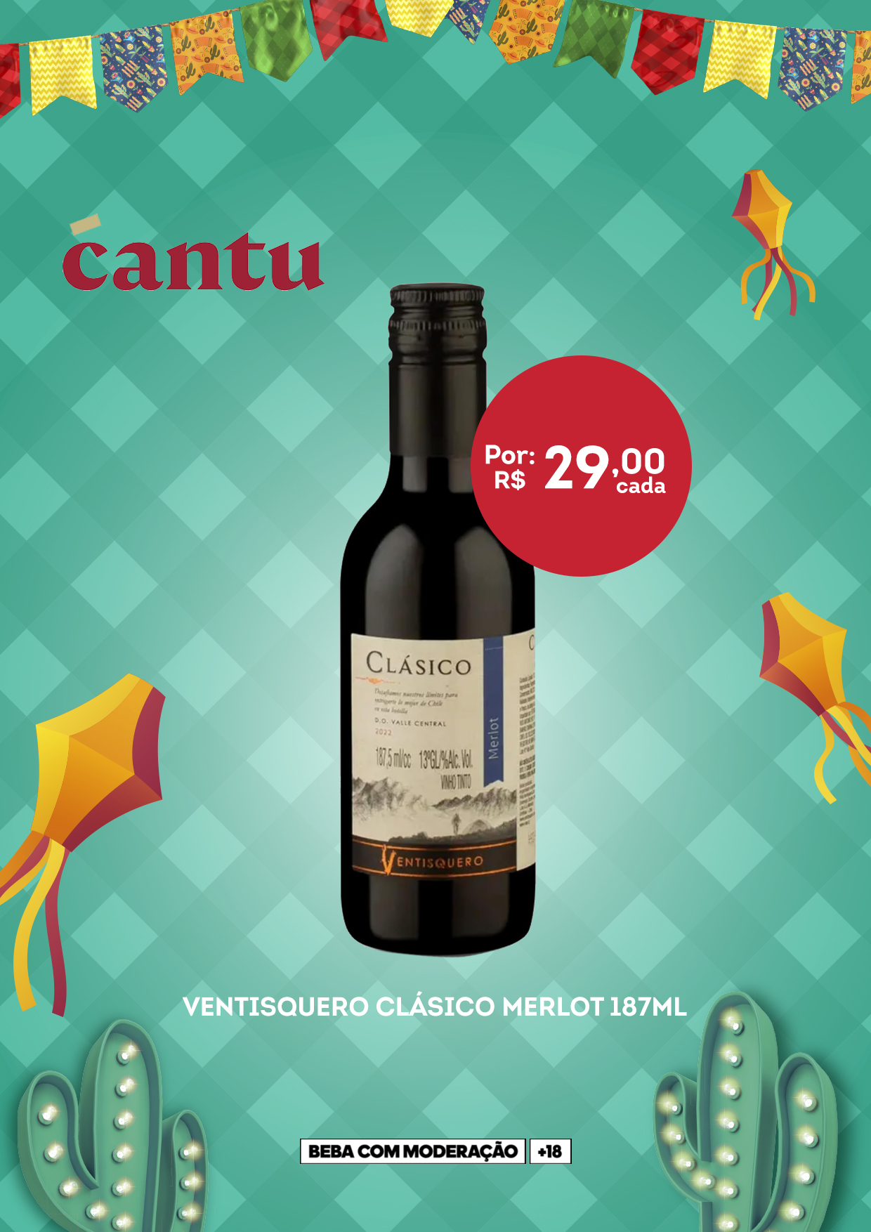 [CAMPANHA SÃO JOÃO]  Ventisquero Clásico Merlot