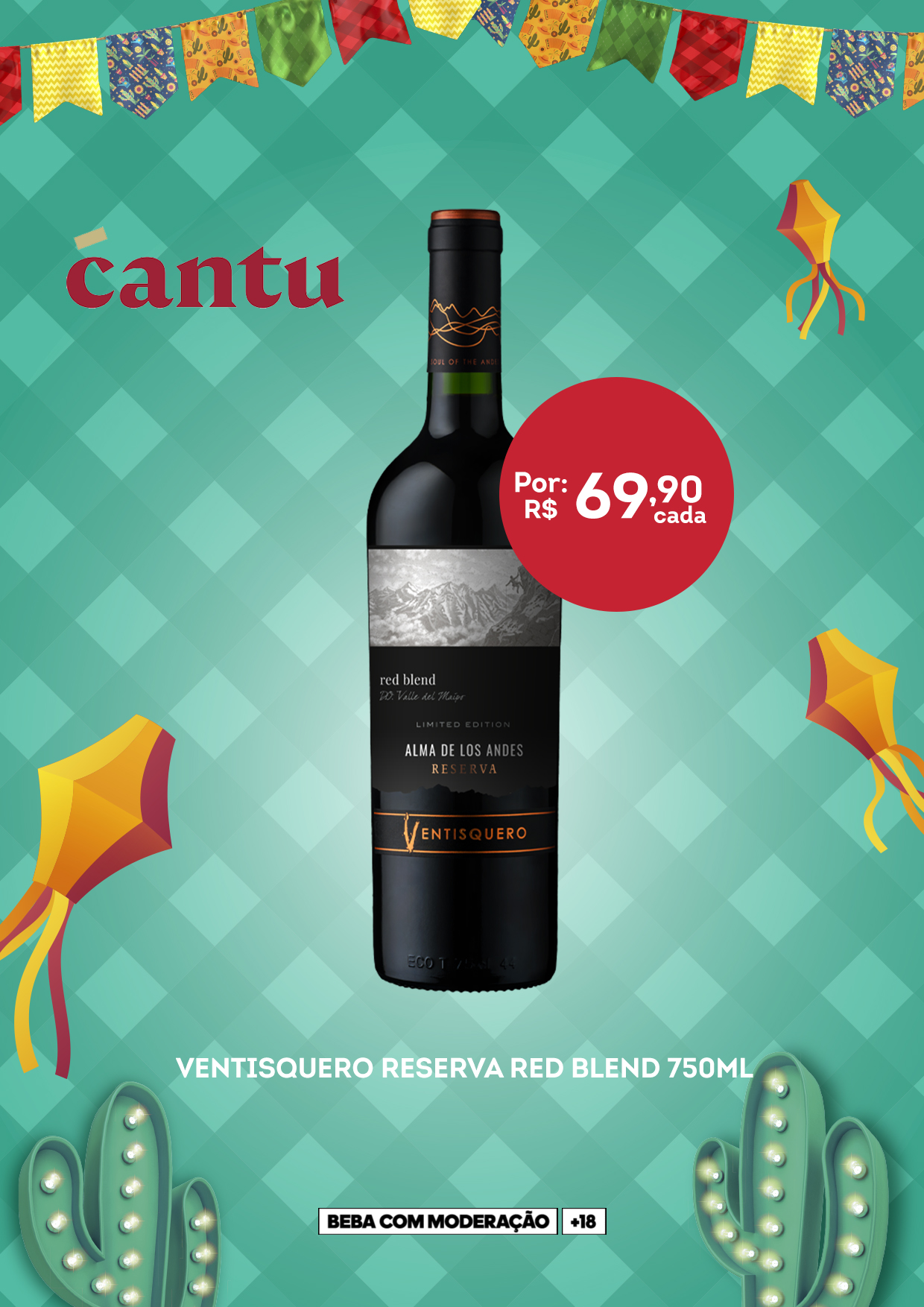 [CAMPANHA SÃO JOÃO] Ventisquero Reserva Red Blend