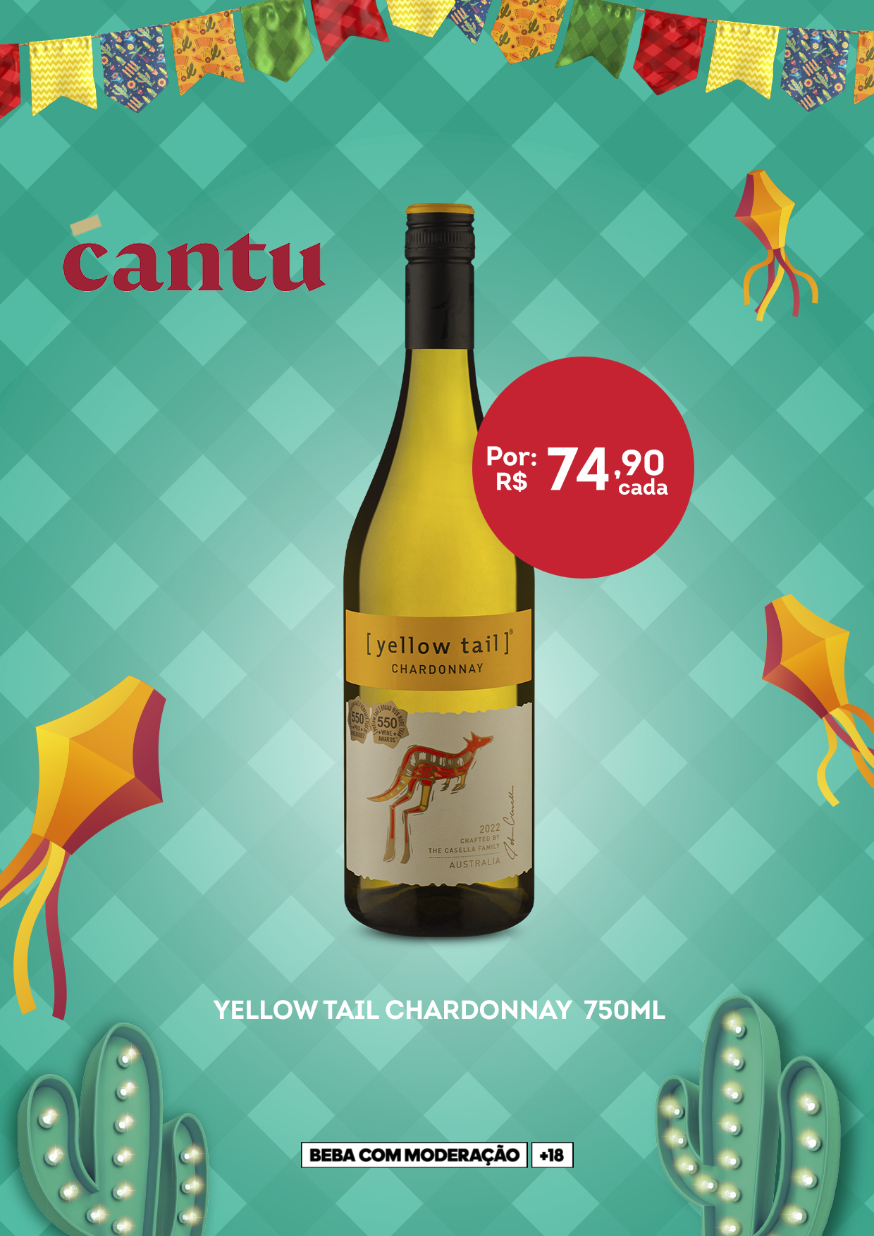 [CAMPANHA SÃO JOÃO] YELLOW TAIL CHARDONNAY